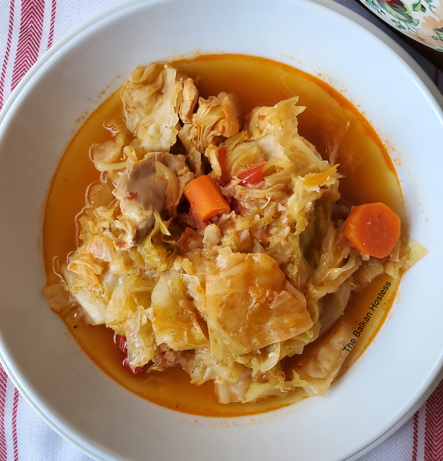 Sladak Kupus sa Piletinom Cabbage Stew with Chicken - The Balkan Hostess